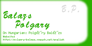 balazs polgary business card